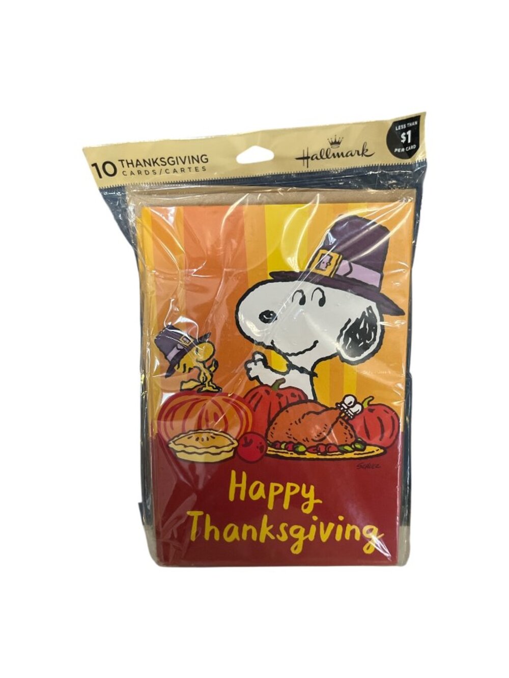 Hallmark Thanksgiving Greeting Card Lot Snoopy Turkey Autumn Thinking of You Sea